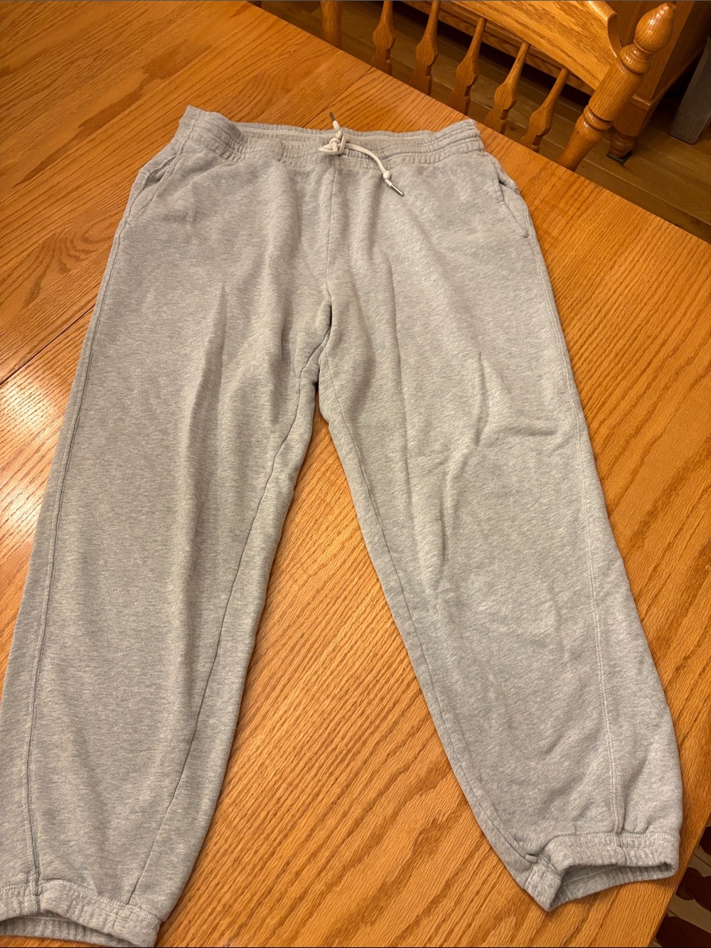 aerie Light Gray Women's Drawstring Jogger Sweatpants